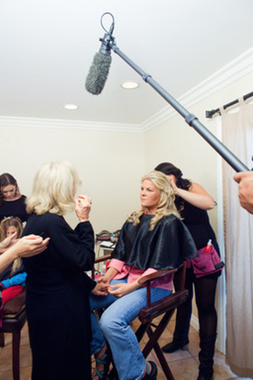 Behind the scenes on set