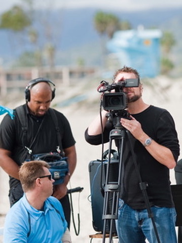 Film crew on location