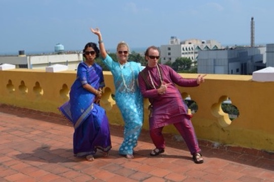 Meredith traveling in India